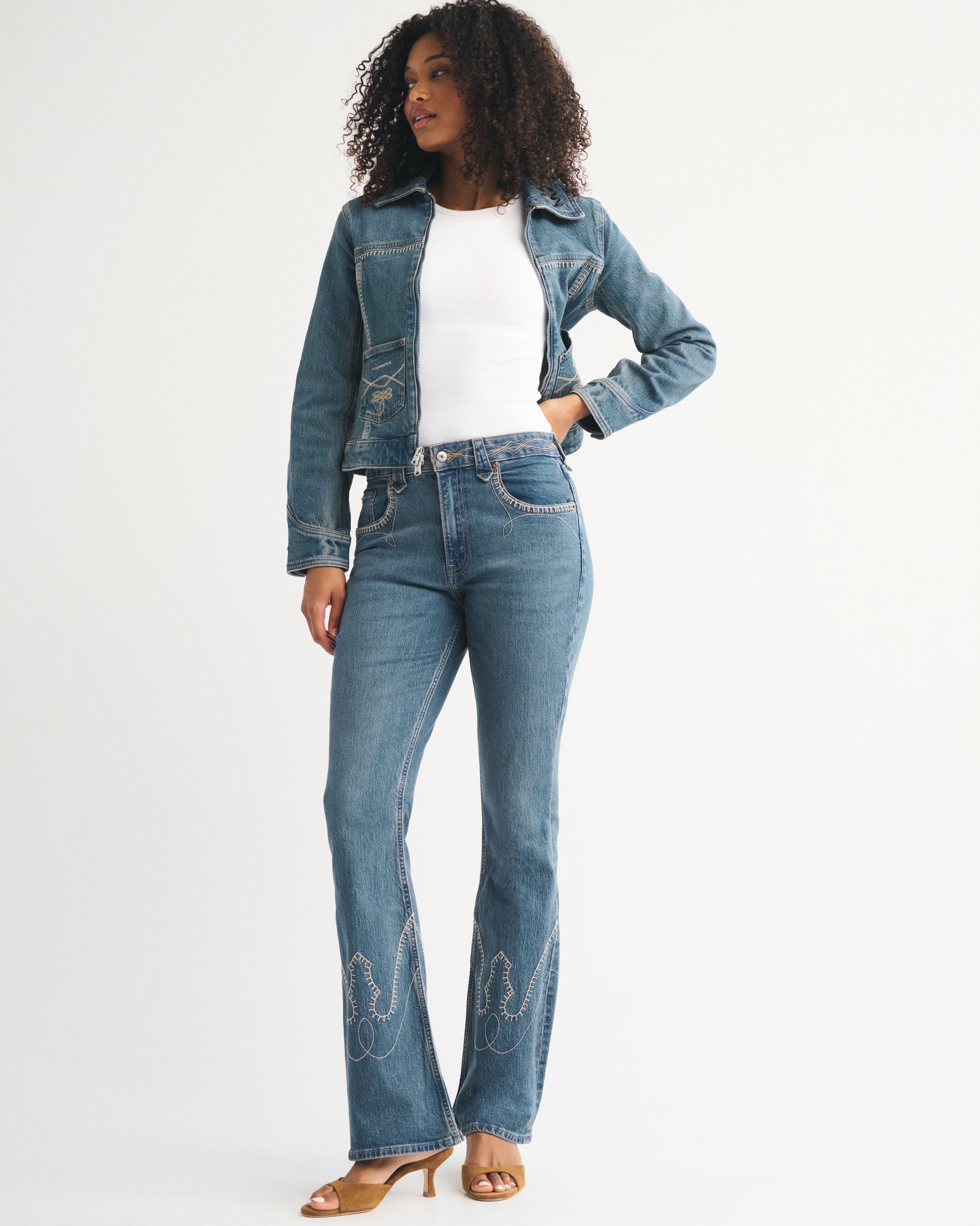Abercrombie & Fitch Curve Love High Rise Bootcut Jean