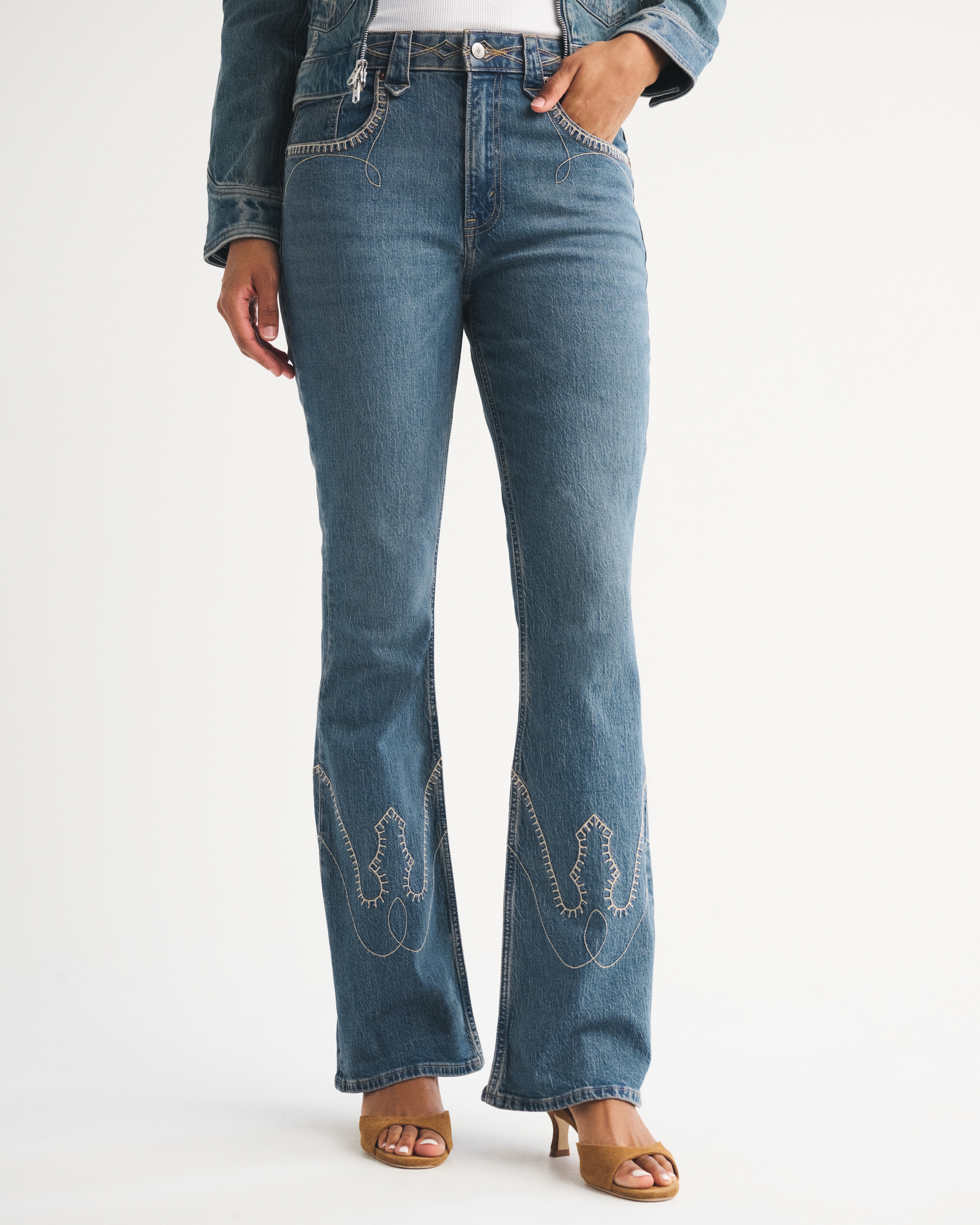 Abercrombie & Fitch Curve Love High Rise Bootcut Jean
