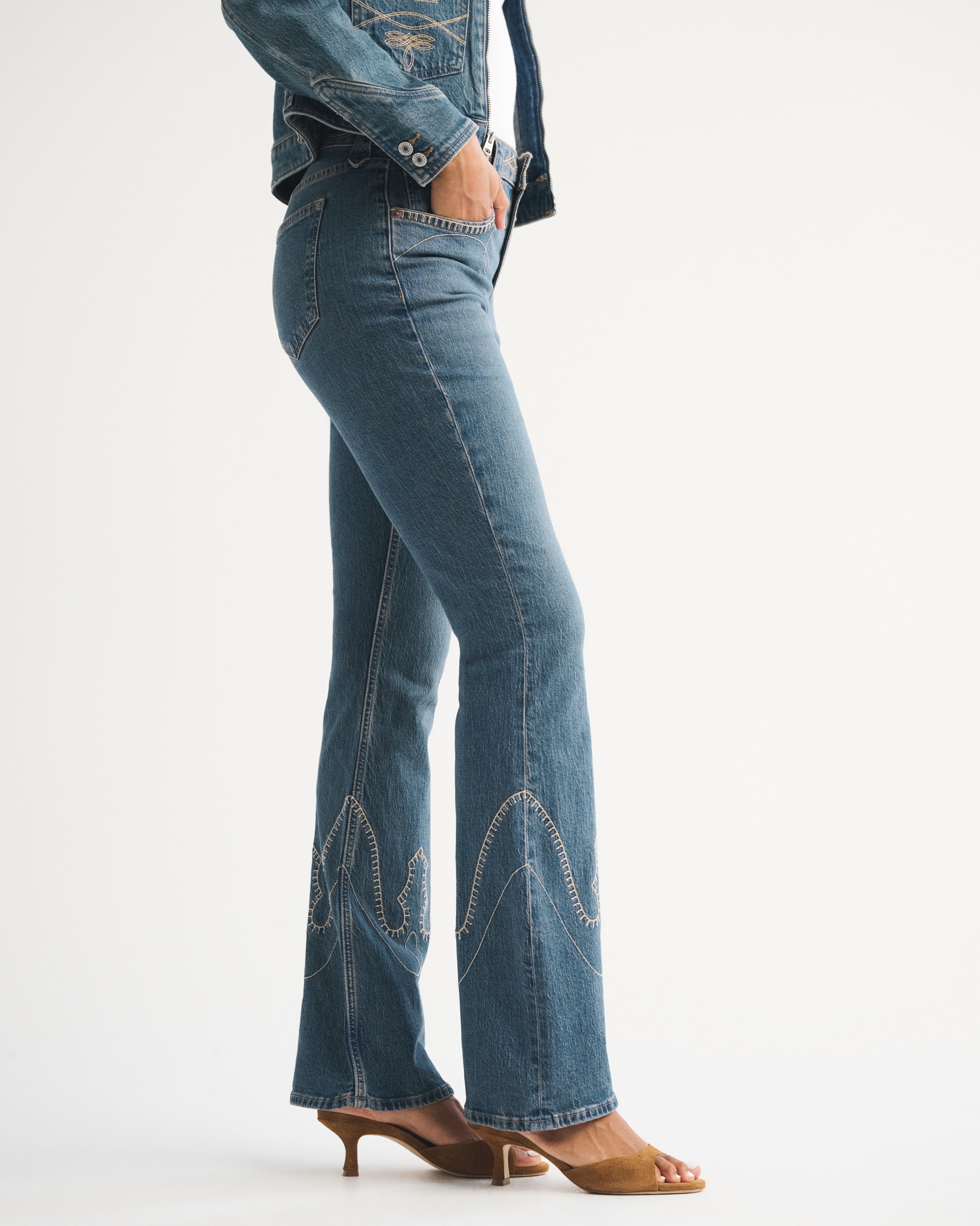 Abercrombie & Fitch Curve Love High Rise Bootcut Jean