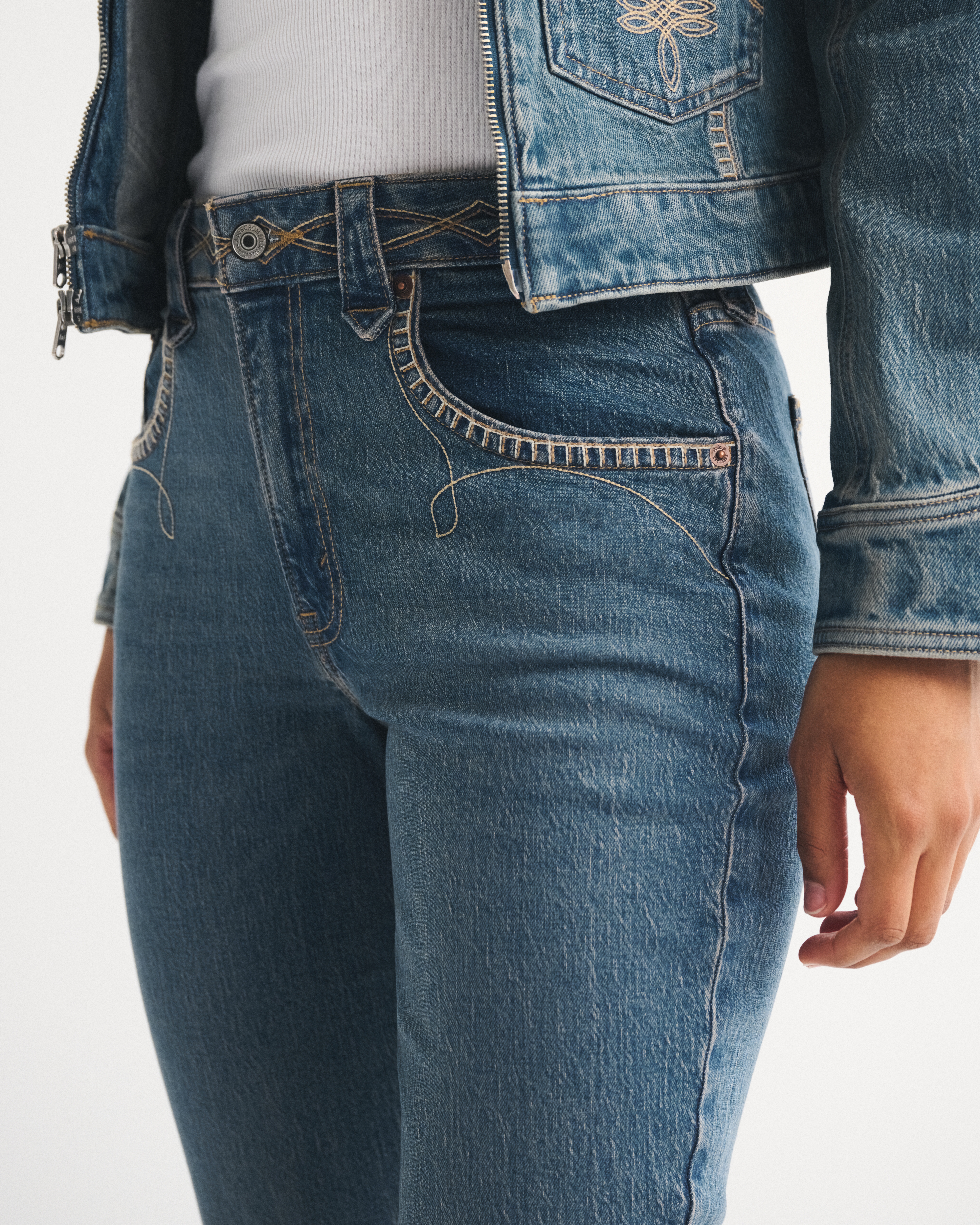 Abercrombie & Fitch Curve Love High Rise Bootcut Jean