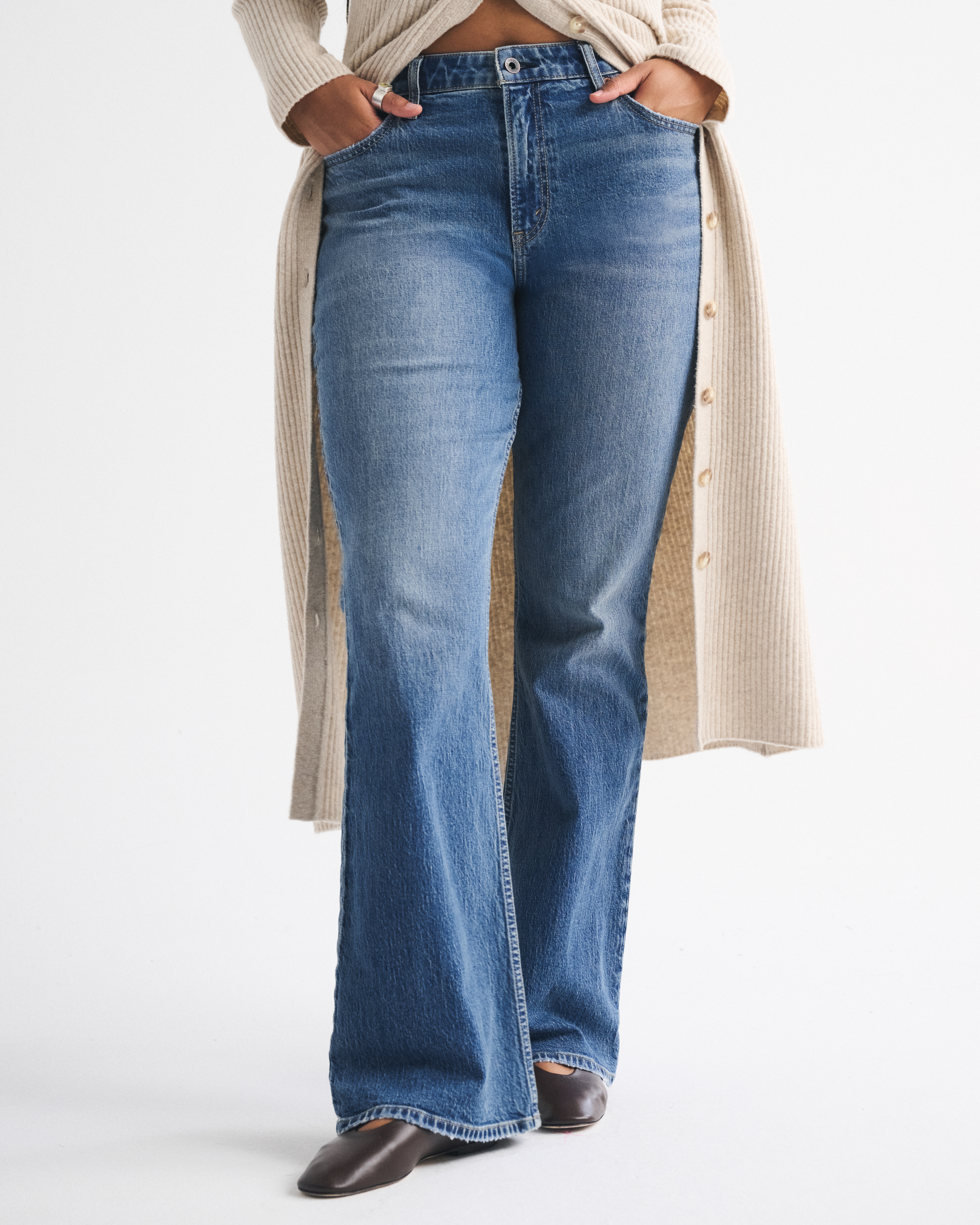 Abercrombie & Fitch Curve Love High Rise Bootcut Jean