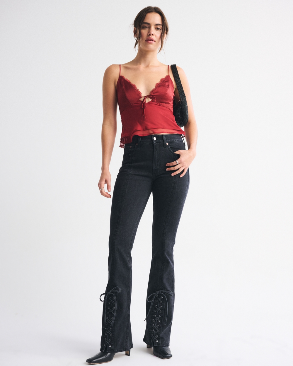 High Rise Bootcut Lace Jean