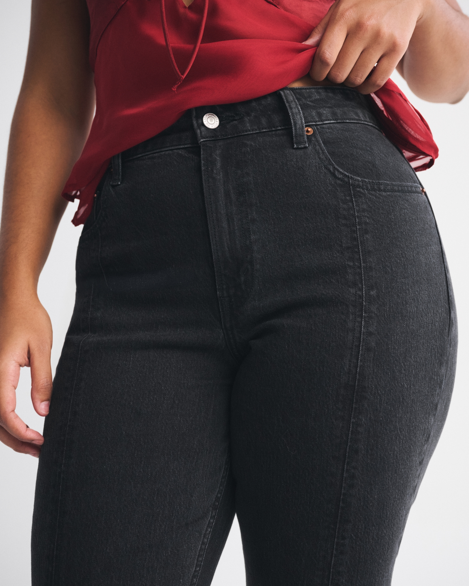 Curve Love High Rise Bootcut Studded Split-Vent Hem Jean