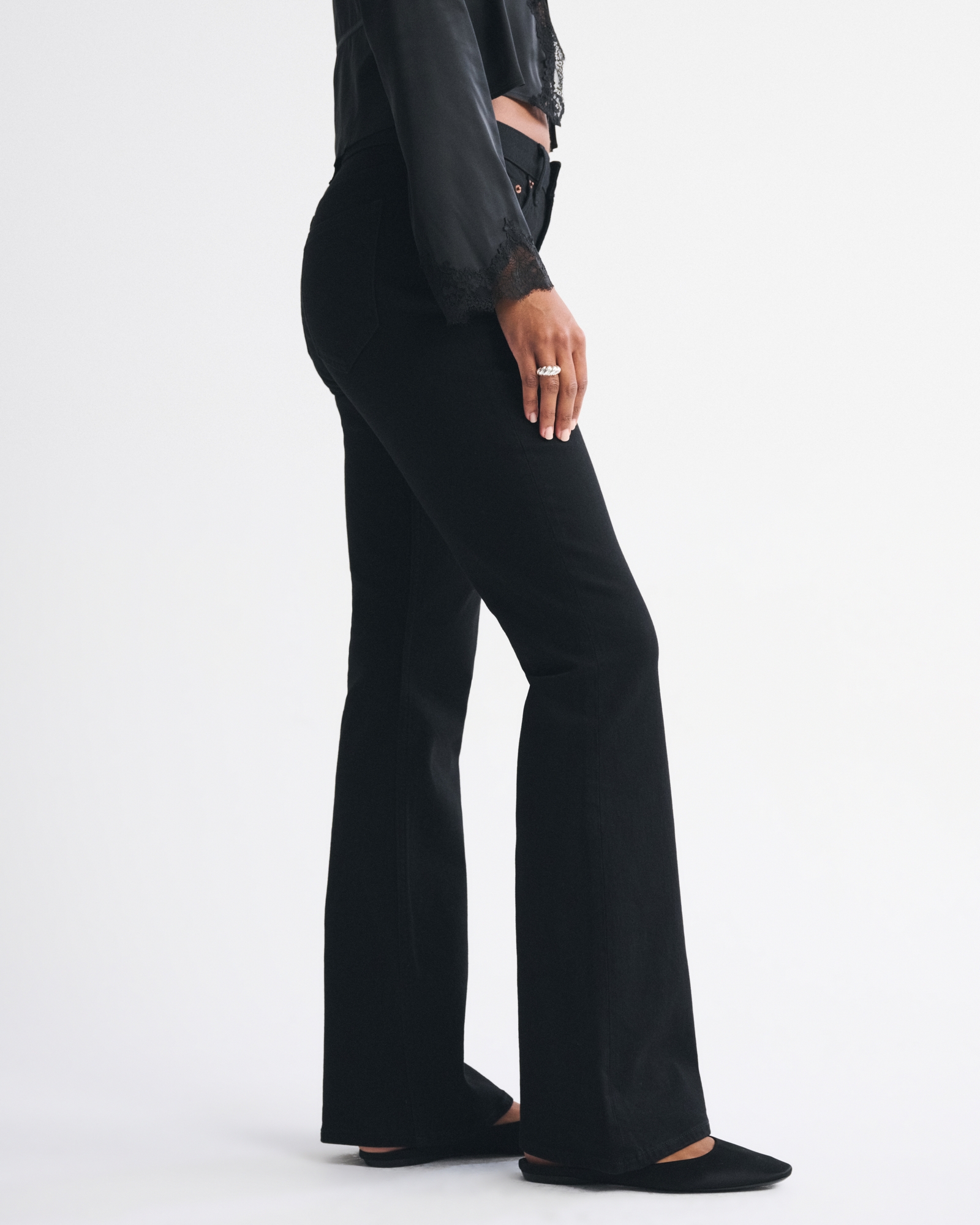 Curve Love High Rise Bootcut Studded Split-Vent Hem Jean