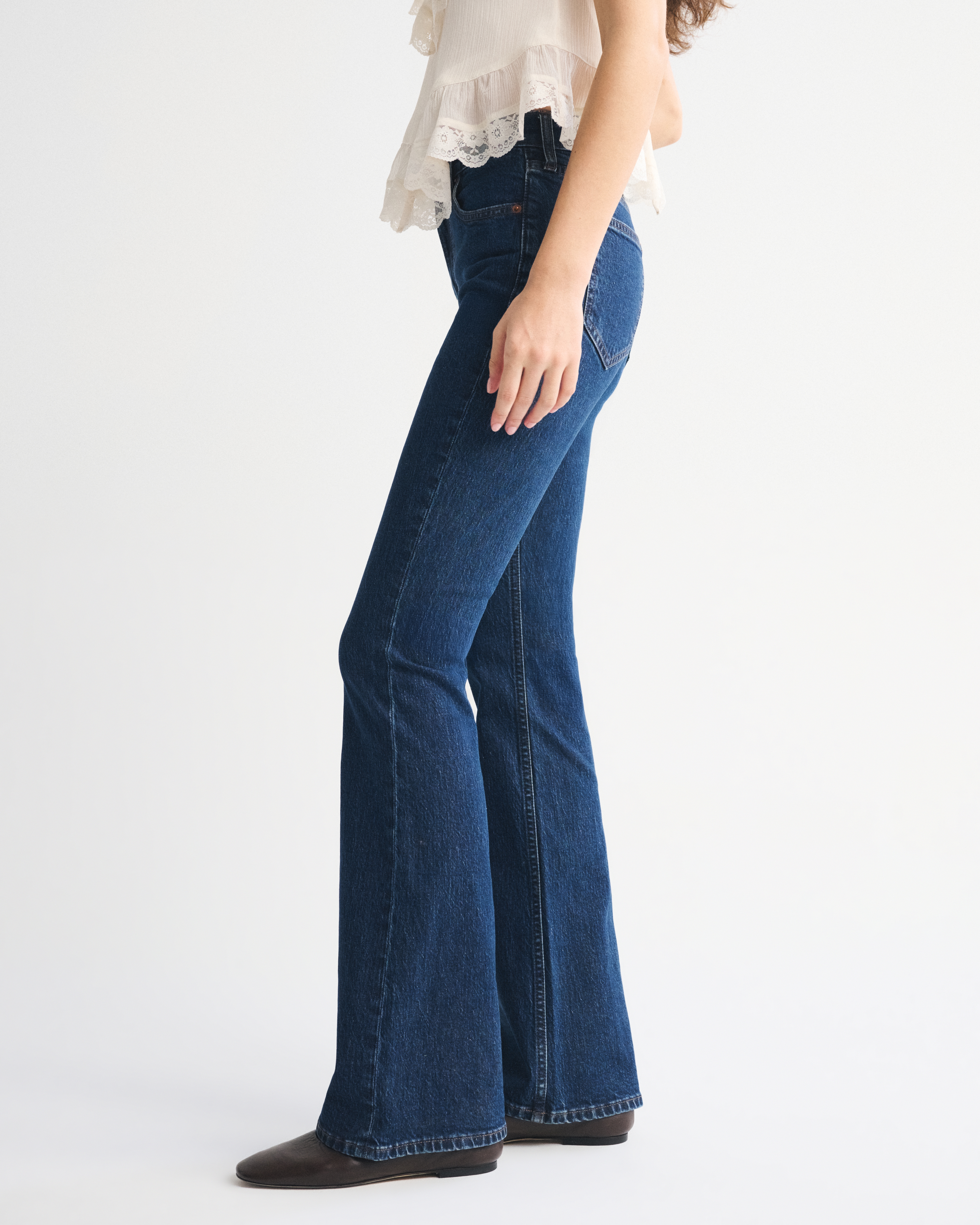 Abercrombie & Fitch High Rise Bootcut Jean In Black