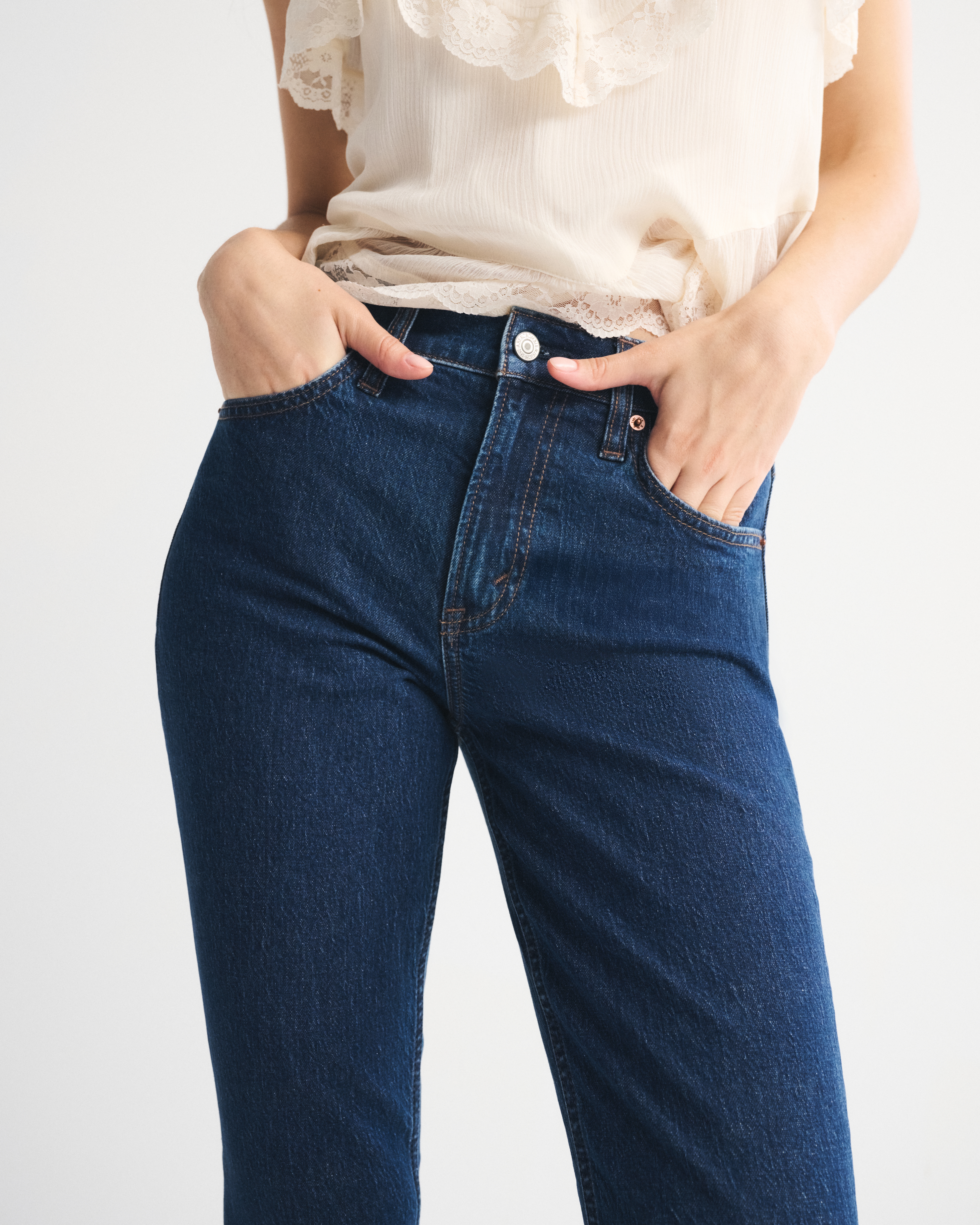 Abercrombie & Fitch High Rise Bootcut Jean In Black