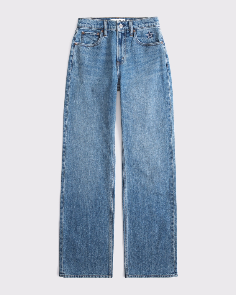 Women's High Rise 90s Relaxed Dallas Cowboys Embroidered Jean