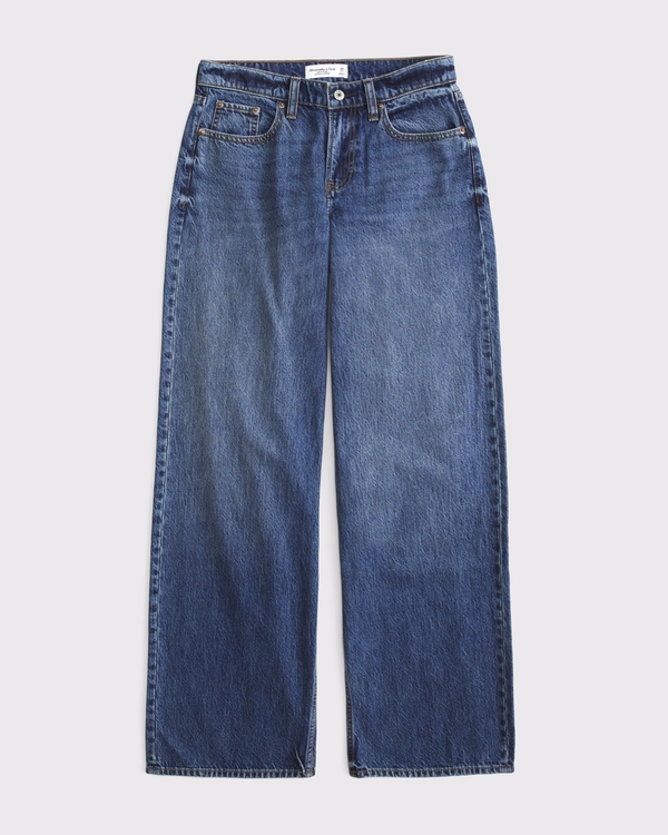 Curve Love Low Rise Ultra Loose Jean, Dark view 1