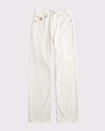High Rise 90s Relaxed Shell Embroidered Jean from Abercrombie & Fitch - $90