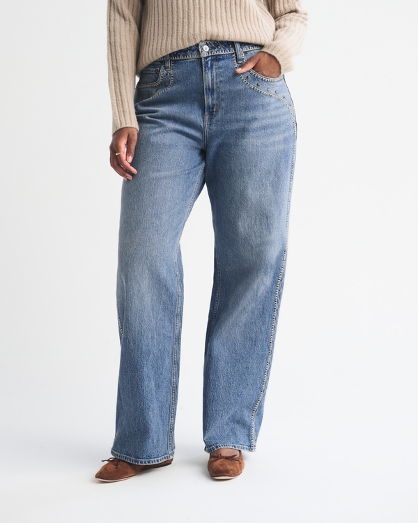 Curve Love High Rise 90s Relaxed Studded Jean