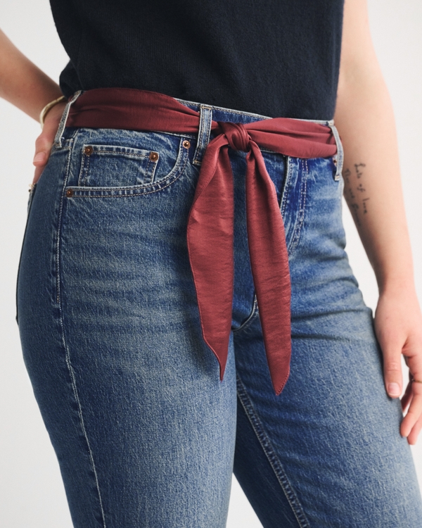 High Rise Bootcut Belted Jean