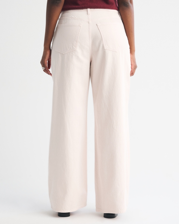 Curve Love High Rise Wide Leg Pink Jean