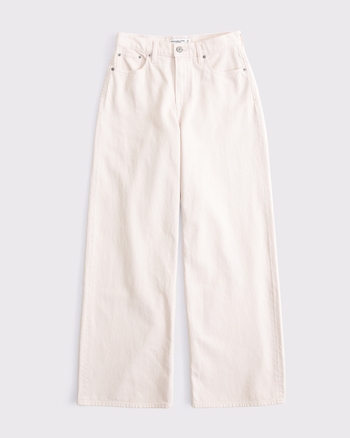 Curve Love High Rise Wide Leg Pink Jean