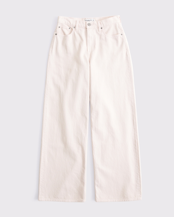 Curve Love High Rise Wide Leg Pink Jean, Light Pink view 2