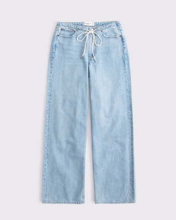 Low Rise Ultra Loose Drawstring Jean