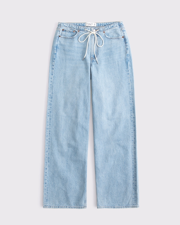 Women's Low Rise Ultra Loose Drawstring Jean | Women's Clearance