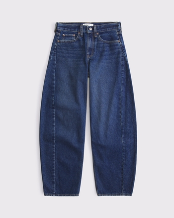 Mid Rise Barrel Horseshoe Embroidered Jean from Abercrombie & Fitch - $90