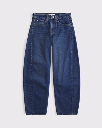 Curve Love Mid Rise Barrel Horseshoe Embroidered Jean