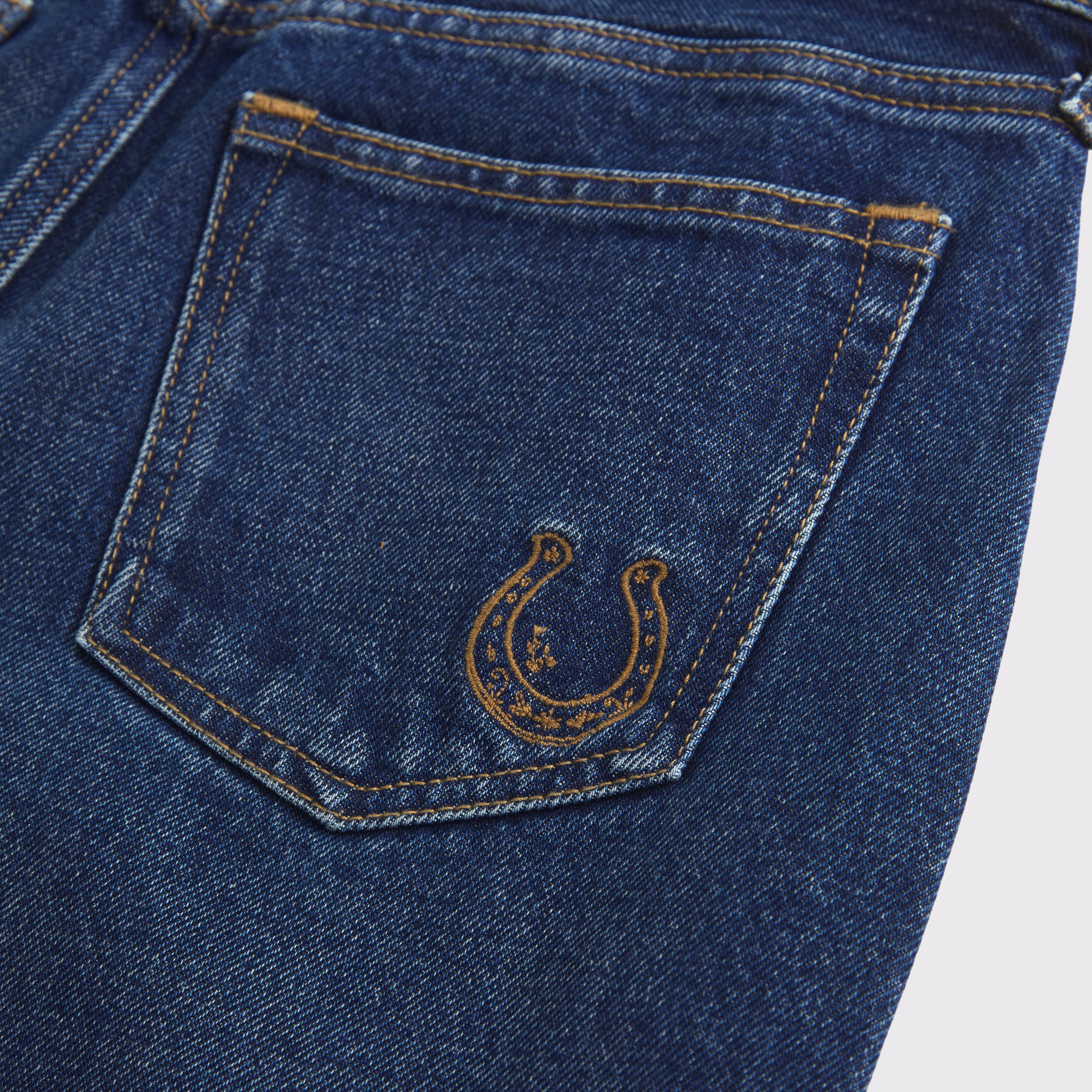 Женские джинсы Abercrombie & Fitch Curve Love Mid Rise Barrel Horseshoe Embroidered Jean — фото 3