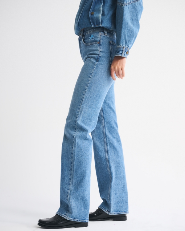 High Rise 90s Relaxed Detroit Lions Embroidered Jean