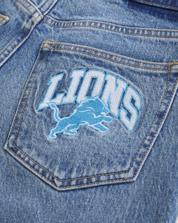 Women's High Rise 90s Relaxed Detroit Lions Embroidered Jean