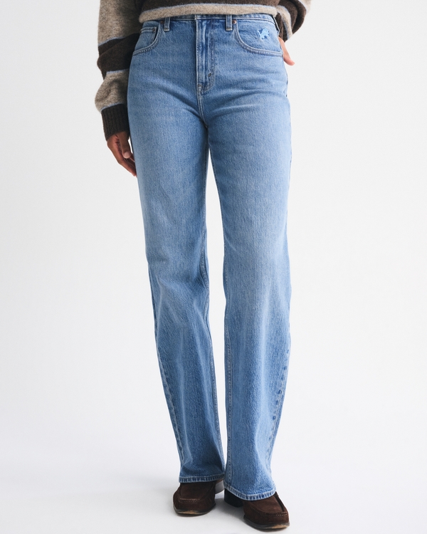 Curve Love High Rise 90s Relaxed Detroit Lions Embroidered Jean