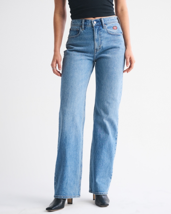 High Rise 90s Relaxed San Francisco 49ers Embroidered Jean