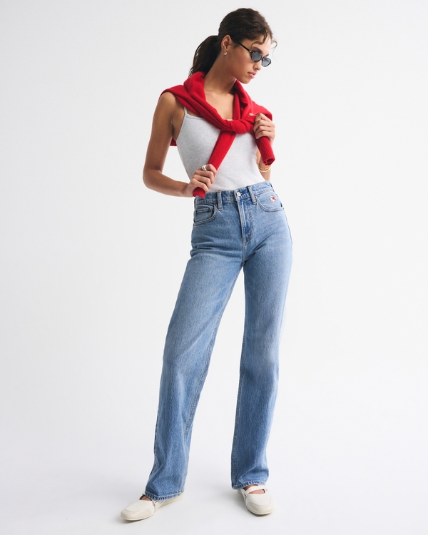 High Rise 90s Relaxed Kansas City Chiefs Embroidered Jean