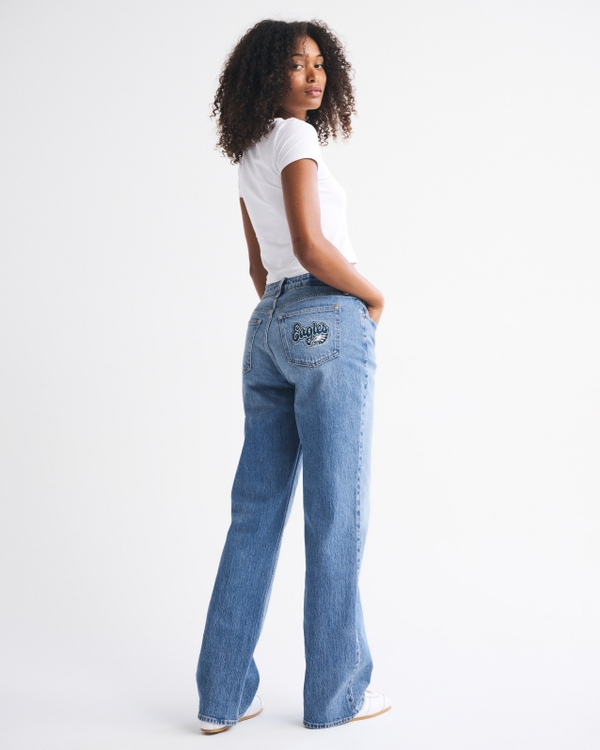 Women's Curve Love High Rise 90s Relaxed Philadelphia Eagles