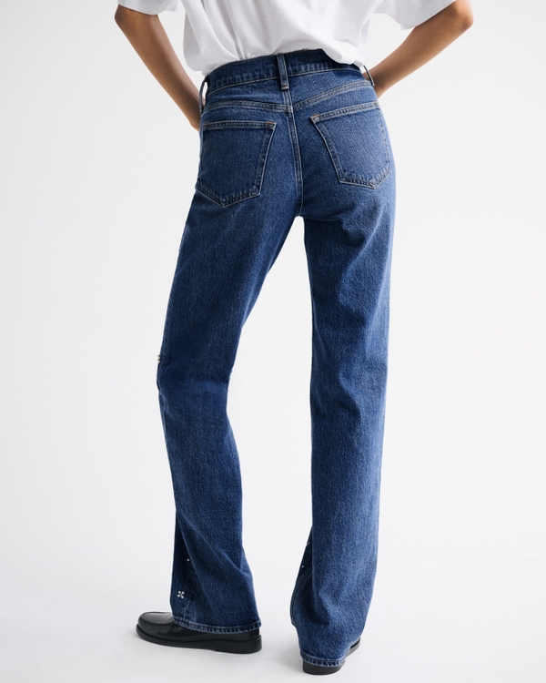 High Rise 90s Relaxed Pearl Embellished Jean