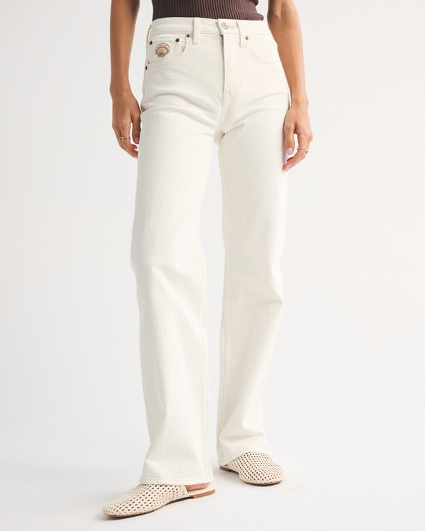 High Rise 90s Relaxed Shell Embroidered Jean
