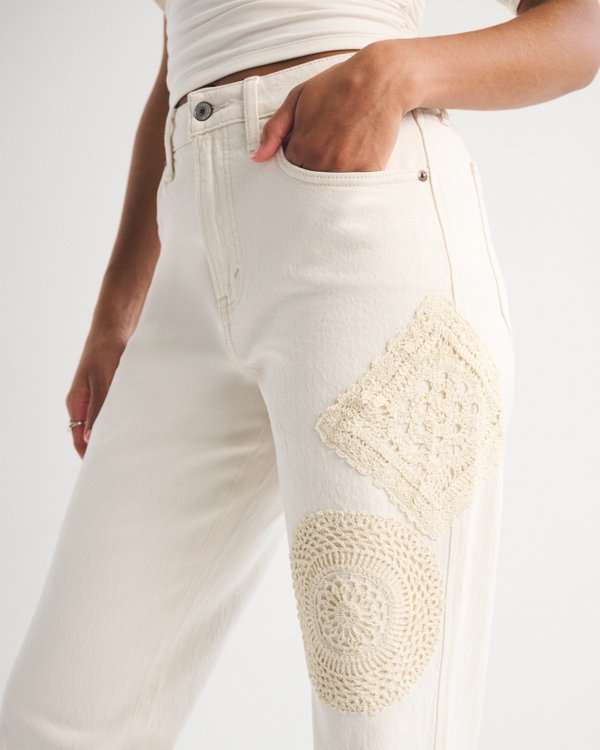 Curve Love High Rise 90s Relaxed Crochet-Style Jean