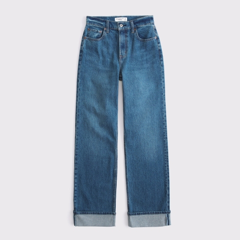Женские джинсы Abercrombie & Fitch High Rise 90s Relaxed Split-Vent Hem Jean