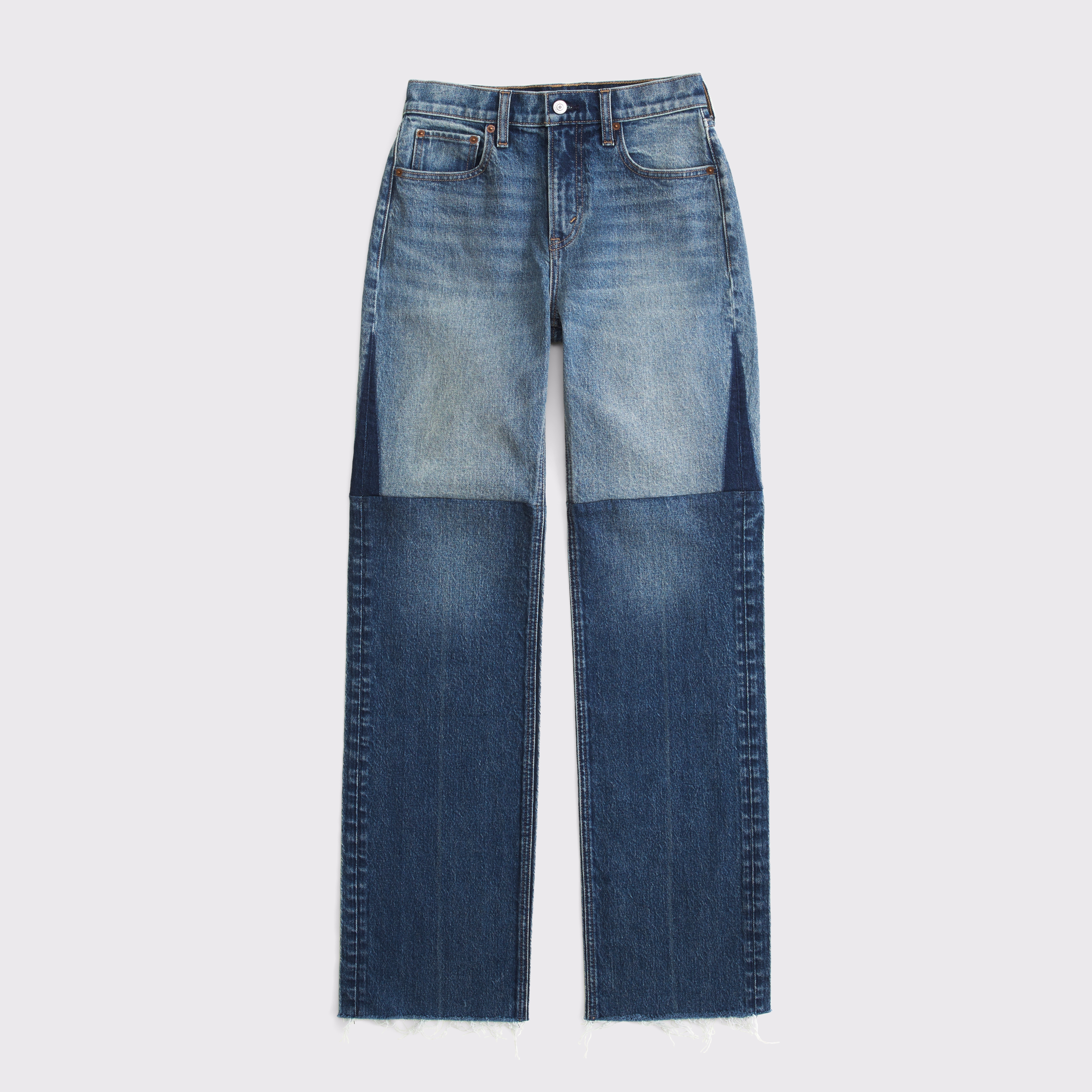Женские джинсы Abercrombie & Fitch Curve Love High Rise 90s Relaxed Reworked Jean, цвет: Medium Reworked — фото 1