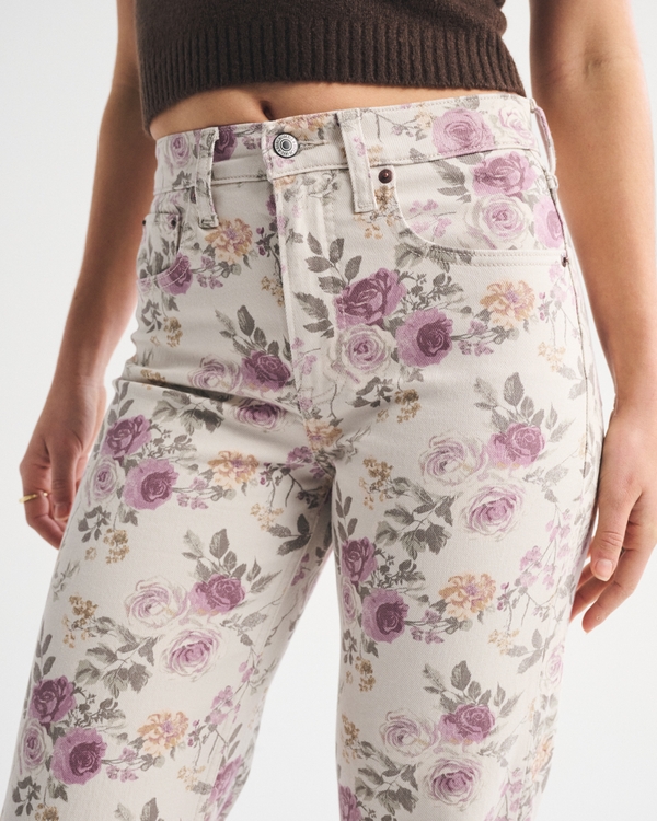 High Rise 90s Relaxed Floral Print Jean