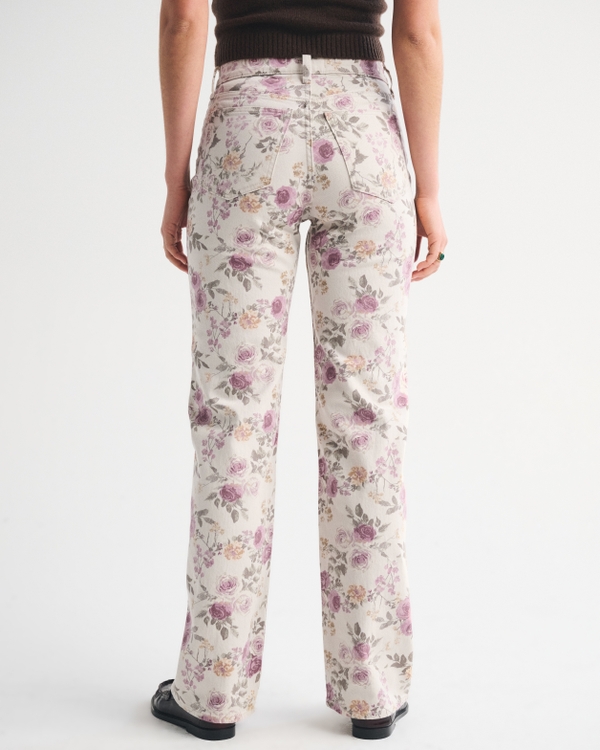 High Rise 90s Relaxed Floral Print Jean
