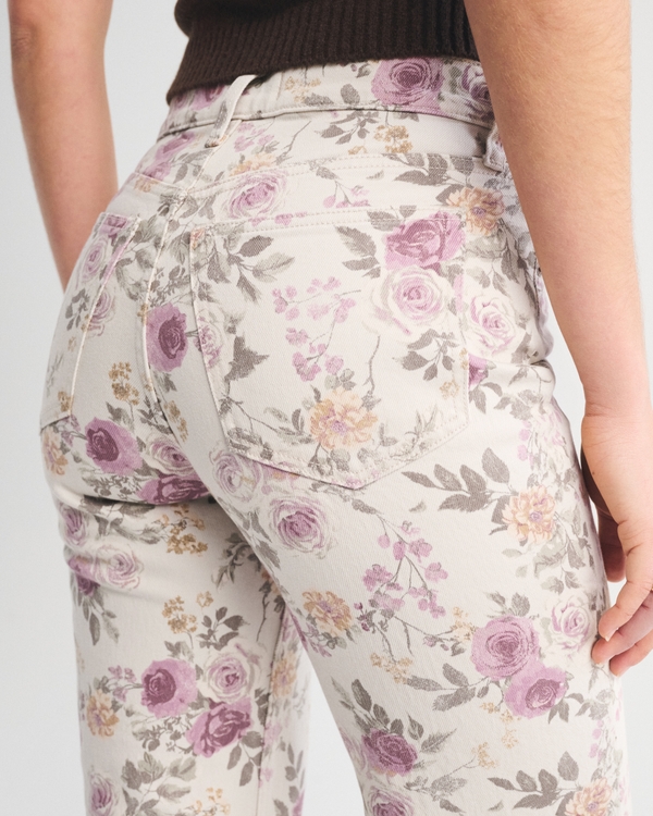 High Rise 90s Relaxed Floral Print Jean