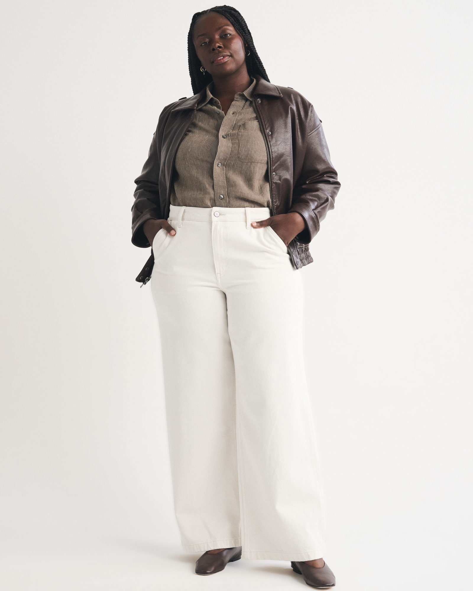 Curve Love High Rise Wide Leg Trouser Jean
