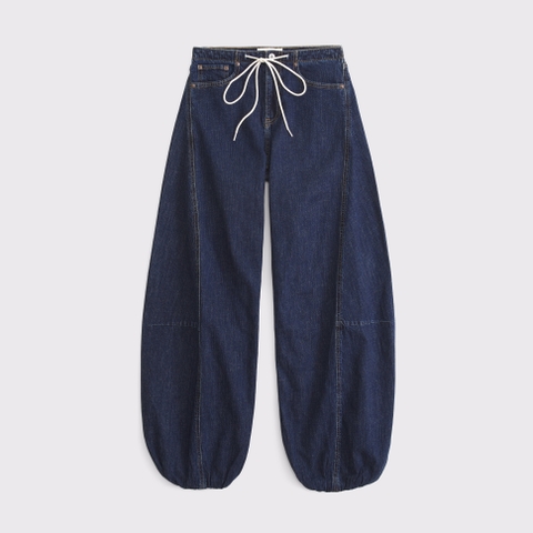 Женские джинсы Abercrombie & Fitch Linen-Blend High Rise Balloon Jean
