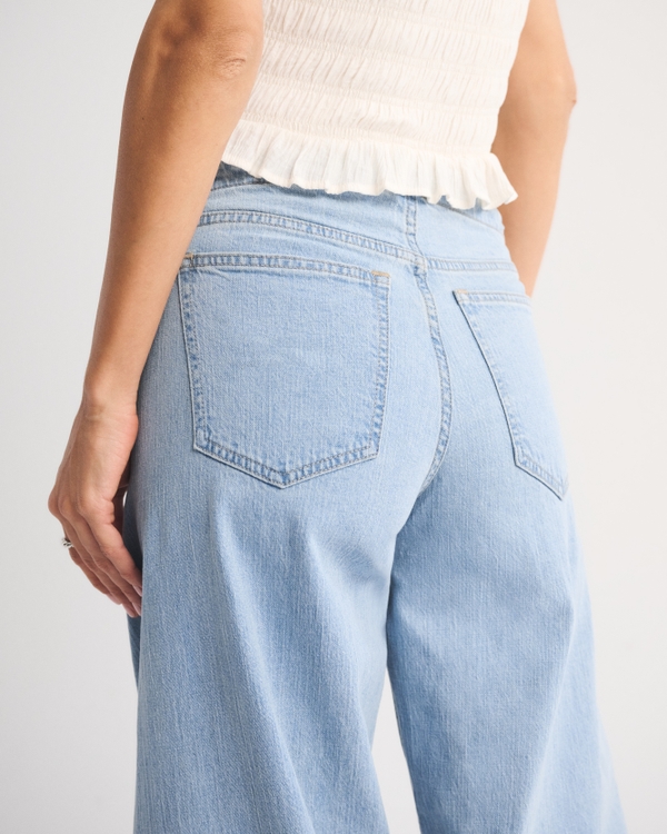 Linen-Blend High Rise Balloon Jean