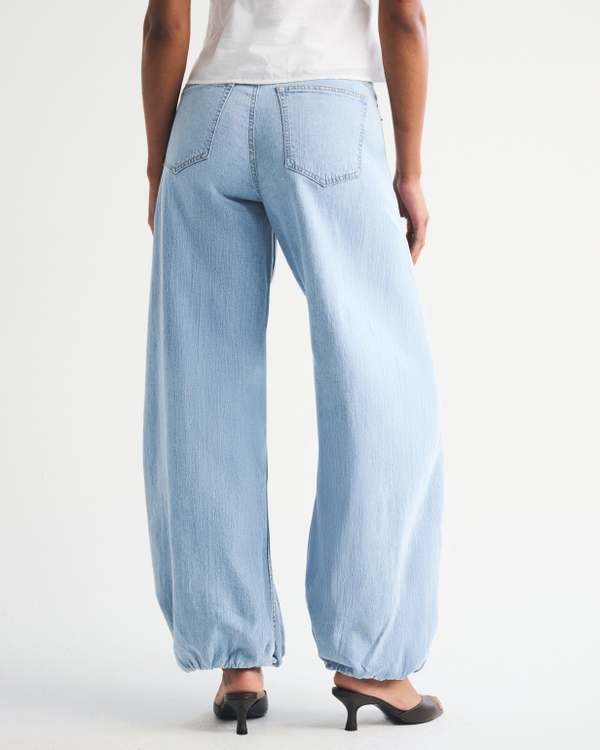 Curve Love Linen-Blend High Rise Balloon Jean