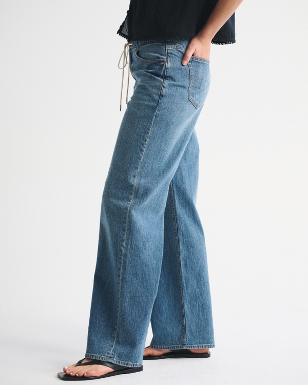 Linen-Blend Low Rise Ultra Loose Jean