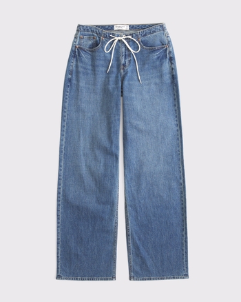 Curve Love Linen-Blend Low Rise Ultra Loose Jean