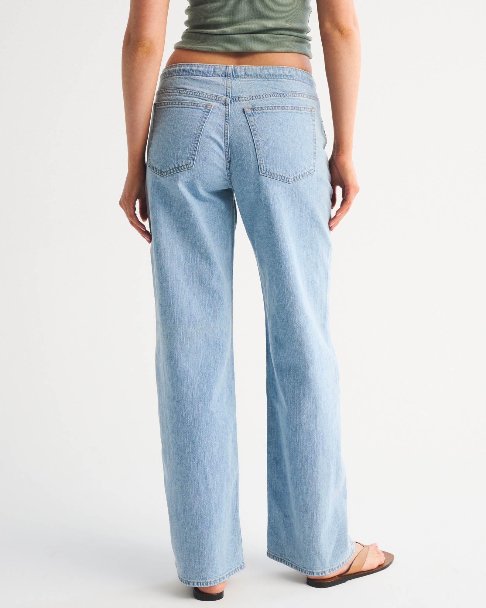 Linen-Blend Low Rise Ultra Loose Jean