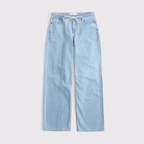 Женские джинсы Abercrombie & Fitch Linen-Blend Low Rise Ultra Loose Jean