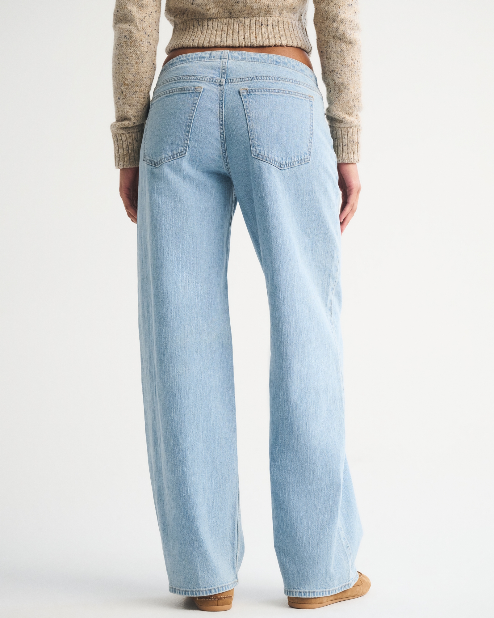 Curve Love Linen-Blend Low Rise Ultra Loose Jean