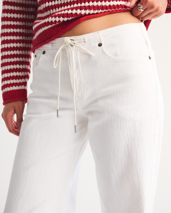 Linen-Blend Low Rise Ultra Loose Jean