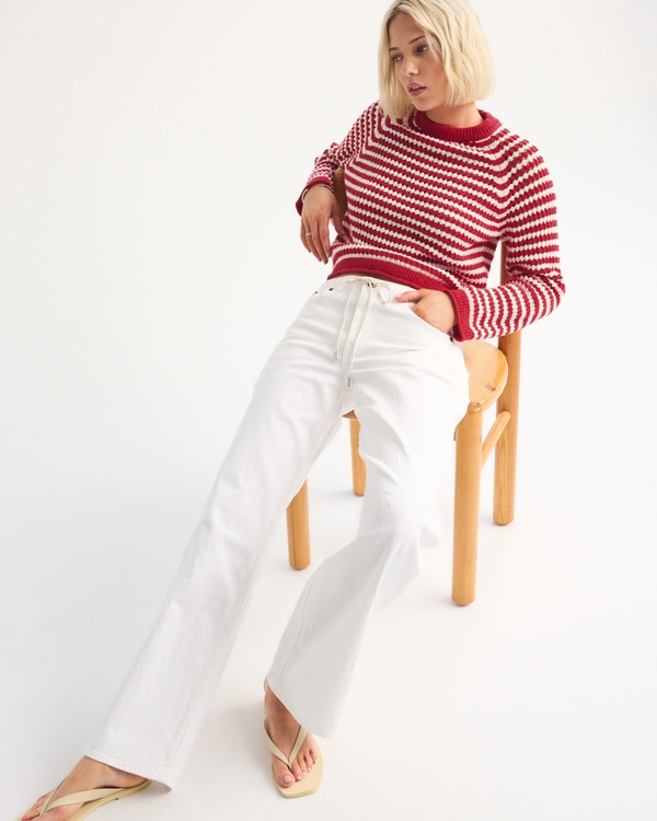 Linen-Blend Low Rise Ultra Loose Jean