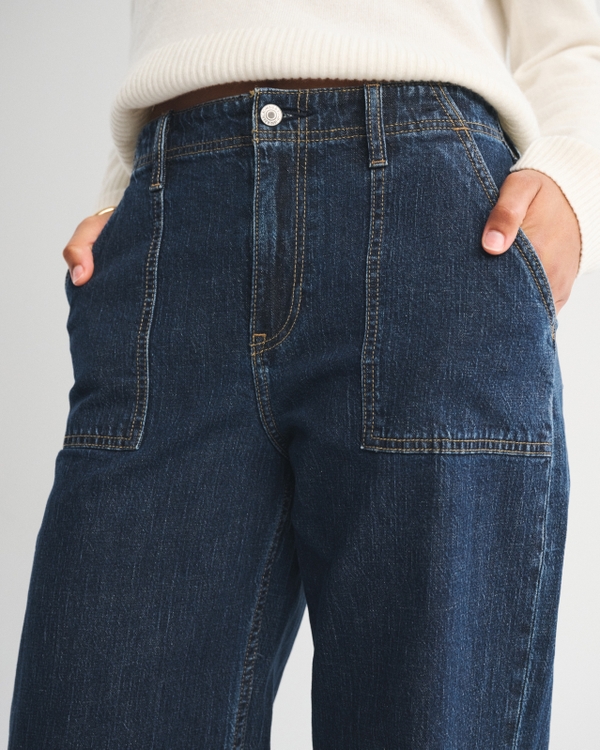 Curve Love Linen-Blend High Rise Wide Leg Jean