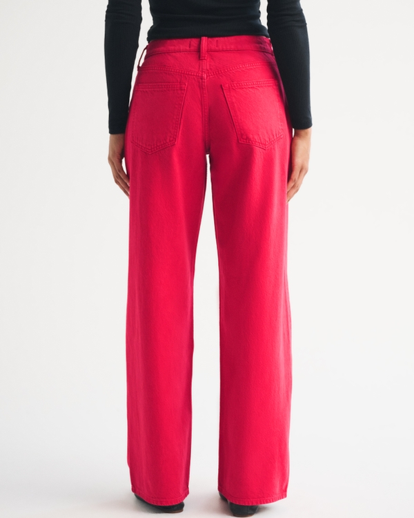 Curve Love Low Rise Ultra Loose Red Jean